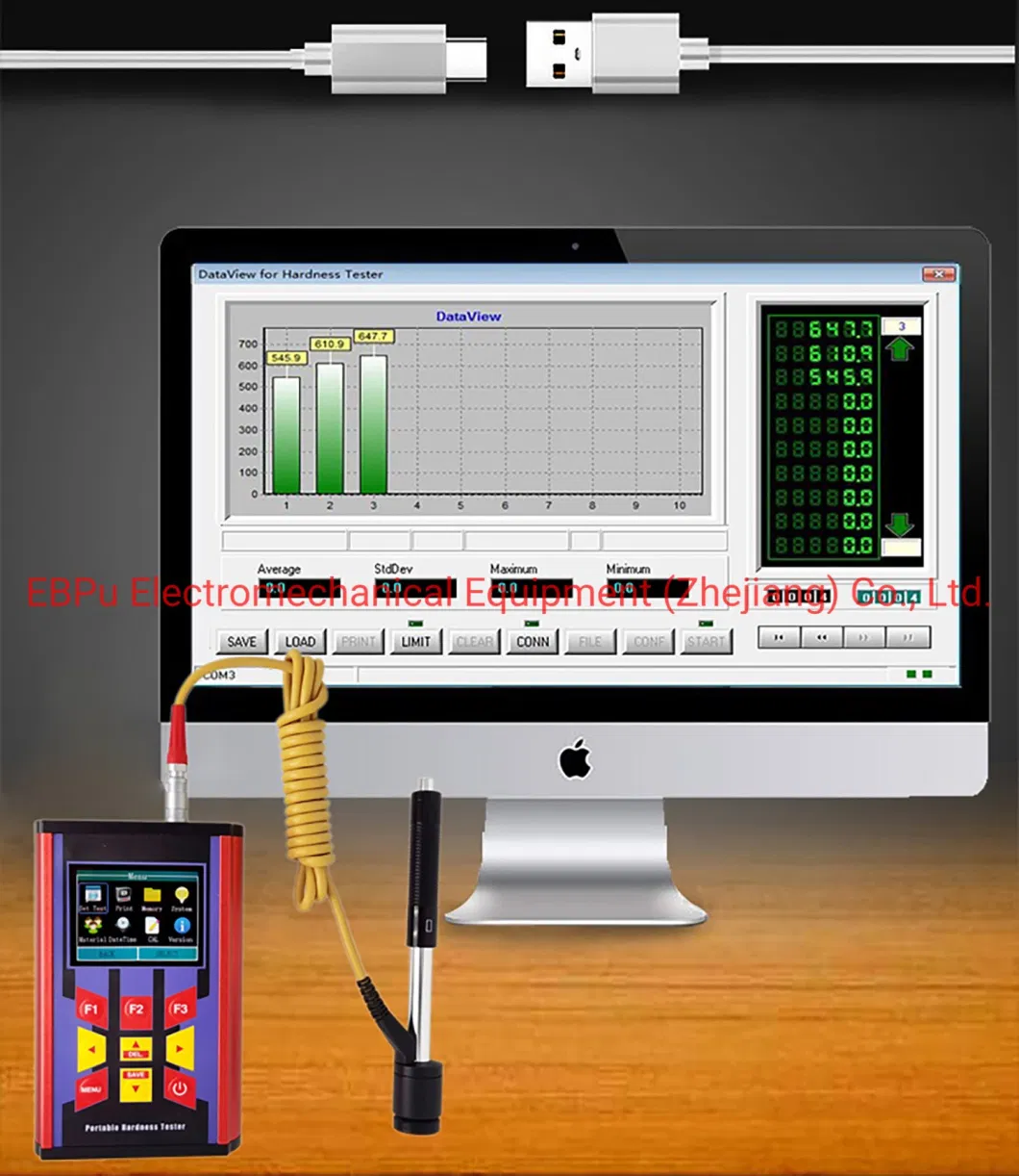 Digital Portable Hardness Tester Leeb / Brinell / Vickers / Rockwell Hardness Test