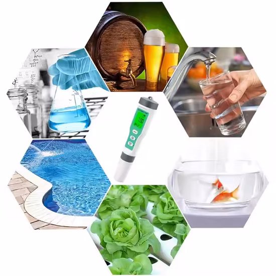 Probador de medidor de pH de planta de tratamiento pH O2 Ec